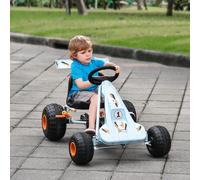 HOMCOM Kids Children Pedal Go Kart Manual Ride On Car w/Brake Gears Steering Wheel Adjustable Seat Outdoor Fun Vehicle 97 x 66 x 59 cm