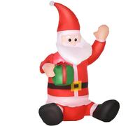 Homcom Christmas Inflatable Santa Claus Outdoor Home Seasonal Decoration w/ LED Light