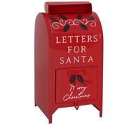 HOMCOM Christmas Post Box Freestanding or Wall Mounted for Xmas Decoration, Red