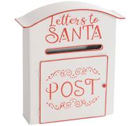 HOMCOM Christmas Post Box Wall Mounted Santa Mailbox for Xmas Decoration