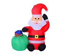 Homcom Christmas Santa Claus Inflatable Black 45 x 120 cm