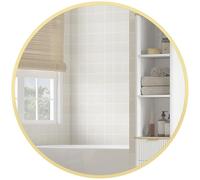HOMCOM Circle Wall Mirror 61 cm Round Bathroom Mirror, Gold Tone