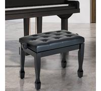 Homcom Classic Digital Keyboard Piano Bench Padded Seat Stool Solid Wooden In Black Black One Size