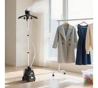 Homcom Clothes Steamer With Adjustable Pole 41-110 Cm Black