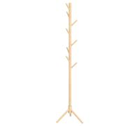 HOMCOM Coat Rack Bamboo Coat Stand With 8 Hooks For Handbags - Natural wood finish | TJ Hughes