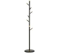 HOMCOM Coat Rack, Freestanding Coat Stand with 6 Hooks and Bamboo Frame for Entryway, Hallway, Bedroom, Living Room, Walnut