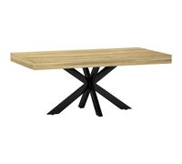 Homcom Coffee Table Contemporary Rectangle Oak Effect/Black