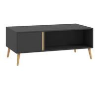 HOMCOM Coffee Table for Living Room, Modern Centre Table with Storage Compartments and Cabinets, Rectangular Side Table, 115x 58x 45cm, Grey
