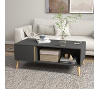 HOMCOM Coffee Table Modern Centre Table with Storage Rectangular Side Table Grey