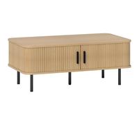 Homcom Coffee Table Nordic Tambour Doors Oak Effect/Black