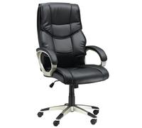HOMCOM Comfortable Computer Chair, Home Office Chair w/ Adjustable Height & Movable Wheels for Work, Study, Black Aosom UK