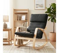 Homcom Comfortable Relax Rocking Chair With High Back, Black Black