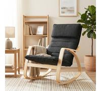 Homcom Comfortable Relax Rocking Chair With High Back, Black Black