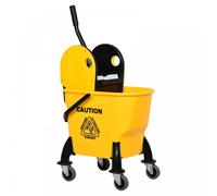 HOMCOM Commercial Plastic Mop Bucket & Water Wringer - Yellow 26L - Home Living | TJ Hughes