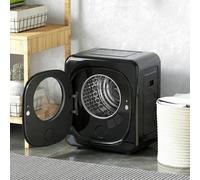 HOMCOM Black Compact Small Tumble Dryer Machine 4kg 800W
