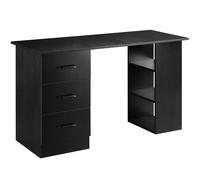 HOMCOM Computer Desk w/ Storage, Writing Study Table for Home Office - Black