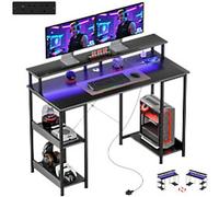 HOMCOM Computer desk Computer Desk Rectangular Grey 0 Drawers 500 (W) x 1,200 (D) x 895 (H) mm Particle Board, Steel