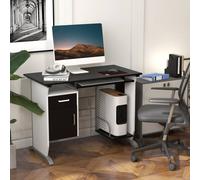 Zennor Pawley Desk with Storage & Keyboard Shelf - Black, Black