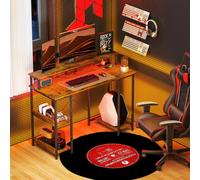 Homcom Computer Desk Reversible Home Office Desk With Storage In Brown Brown One Size