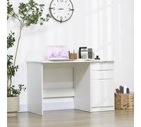 Computer Desk w/ Drawers Modern Writing Workstation for Home Office Study HOMCOM White One Size