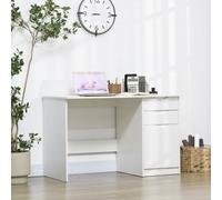 Computer Desk with Drawers Modern Writing Workstation with Storage Cabinet PC Study Table for Home Office Study White w/ Drawers Home Office - TJ Hugh