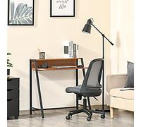 HOMCOM Computer Desk Walnut 4 Metal legs 450 (W) x 840 (D) x 850 (H) mm Particle board, Steel