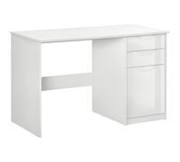 Computer Desk with Drawers Modern Writing Workstation with Storage Cabinet PC Study Table for Home Office Study White w/ Drawers Home Office - TJ Hugh