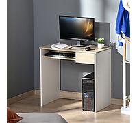 Homcom Compact Computer Table W/ Keyboard Tray Drawer Study Office Work, Oak