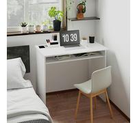 Homcom Computer Desk Writing Table Study Workstation Storage High Gloss White