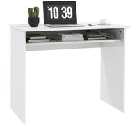 HOMCOM Computer Desk Writing Table Study Workstation Storage HOMCOM White One Size
