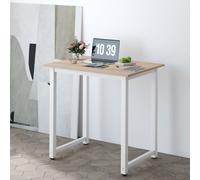 HOMCOM Computer Desk Dining Table Writing Table with Metal Frame, White