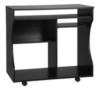 HOMCOM Computer Table Study Desk with Sliding Keyboard Tray - Black | TJ Hughes