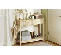 HOMCOM Console Table with Fluted Drawers