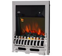 Homcom Modern Electric Fireplace Silver