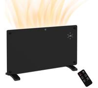 HOMCOM Convector Heaters, Electric Heater, 1500W Freestanding or Wall Mounted Convector Space Heater with LED Display, Black Aosom UK Aosom UK