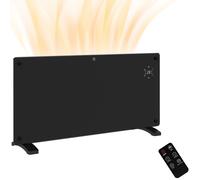 HOMCOM Convector Heaters, Electric Heater, 2000W Freestanding or Wall Mounted Convector Space Heater with LED Display, Black Aosom UK Aosom UK