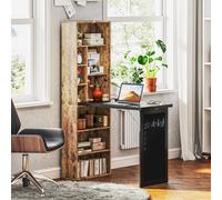 HOMCOM Convertible Desk with Blackboard, Multi-function, Rustic Brown
