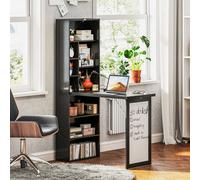 HOMCOM Convertible Desk with Whiteboard Multi-function Workstation in Black HOMCOM Black