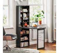 HOMCOM Convertible Desk with Whiteboard Multi-function Workstation in Black HOMCOM Black