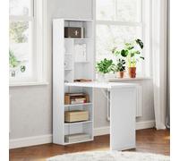 Homcom Convertible Desk With Whiteboard Multi-Function Workstation, White