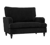 HOMCOM Corduroy Single Sofa Armchair with Stripes, Black