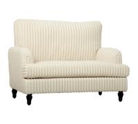 HOMCOM Corduroy Single Sofa Armchair with Stripes, Cream HOMCOM Cream Armchair