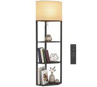 HOMCOM Corner Floor Lamp 3000K/4000K/6000K Colour Temperature Black