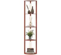 HOMCOM Corner Floor Lamp With Dimmable Warm White LED Light - Brown | TJ Hughes