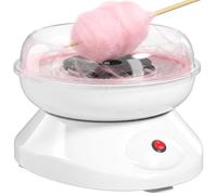 HOMCOM Cotton Floss Machine Candy Floss Maker, White | Electric, Quick, with 10 Bamboo Sticks for Family Parties and Birthdays