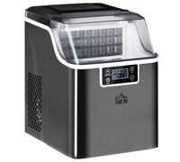 HOMCOM Counter Top Ice Maker Machine With Adjustable Cube Size Scoop Black | TJ Hughes