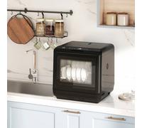 HOMCOM Countertop Dishwasher with Dual Water Supply & 6 Programs, Black HOMCOM Black