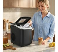Homcom Countertop Ice Maker Machine Self-Cleaning 2 Sizes Black