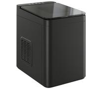 HOMCOM Countertop Ice Maker Machine Self-Cleaning Compact Ice Machine with Ice Scoop and Basket Black