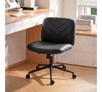 Homcom Criss Cross Legged Office Chair Height Adjustable Black